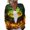 Fluorescent Green, variant on Halloween Cardigan Sweaters for Women Knit Skull Witch Ghost Print Button Up Casual Cardigan Funny Halloween Party Holiday Coat Tops Green 2XL