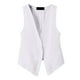 thumbnail image 1 of Camisetas sin mangas de lino para mujer: chaqueta asimétrica sin mangas con botones, corte regular informal para primavera/verano/otoño, 1 of 6