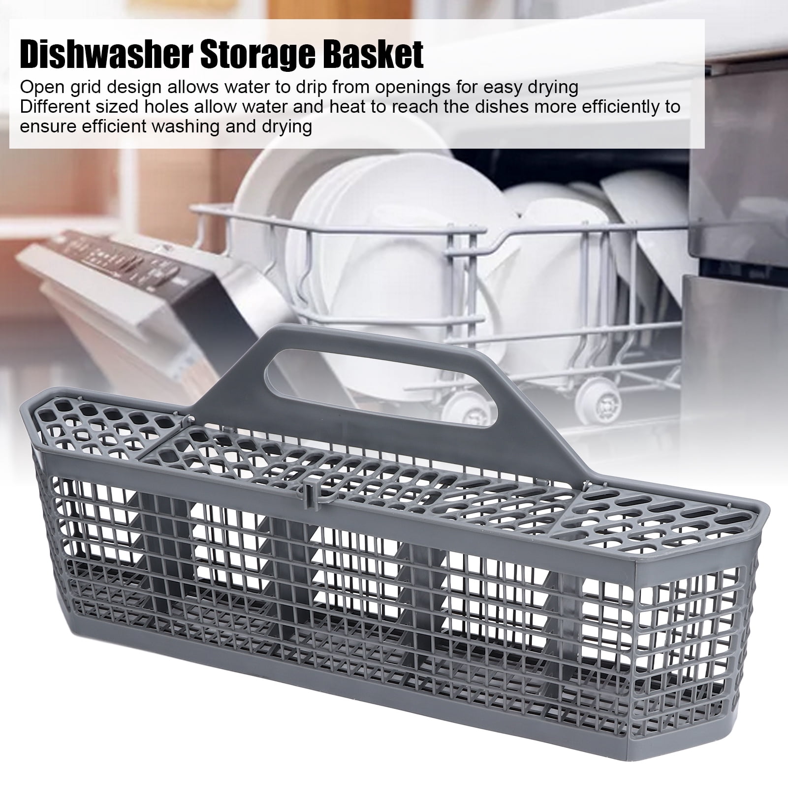 Dishwasher Silverware Basket, Efficient Washing Dishwasher Cutlery Silverware Basket Universal Different Sized Holes Efficient Drying For Kitchen