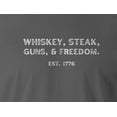 thumbnail image 2 of 9 Crowns Unisex Men's Funny Graphic Tee Whiskey Steak T-shirt (WhiskeySteak-Metal, Small), 2 of 3