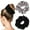 Black Silvergray, variant on 4PCS Black Satin Silk Scrunchies for Women, 6.3Inches Extra Large Hair Scrunchy Oversized Thick Elastic Hair Ties Hair Bands Ponytail Holders Jumbo Hair Scrunchies