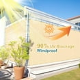 thumbnail image 3 of NAWAY 4'X12' 200GSM HDPE Mesh Sun Shade Canopy with Grommets,90% UV Protection Outdoor Screen,Wheat, 3 of 7