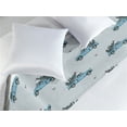 thumbnail image 2 of Winter Bed Runner, Vintage Truck and Christmas Tree Holiday Time Snowy Design and Birds, Decorative Accent Bedding Scarf for Hotels Homes & Guest Rooms, Queen, Soft Blue and Dark Green, by Ambesonne, 2 of 3