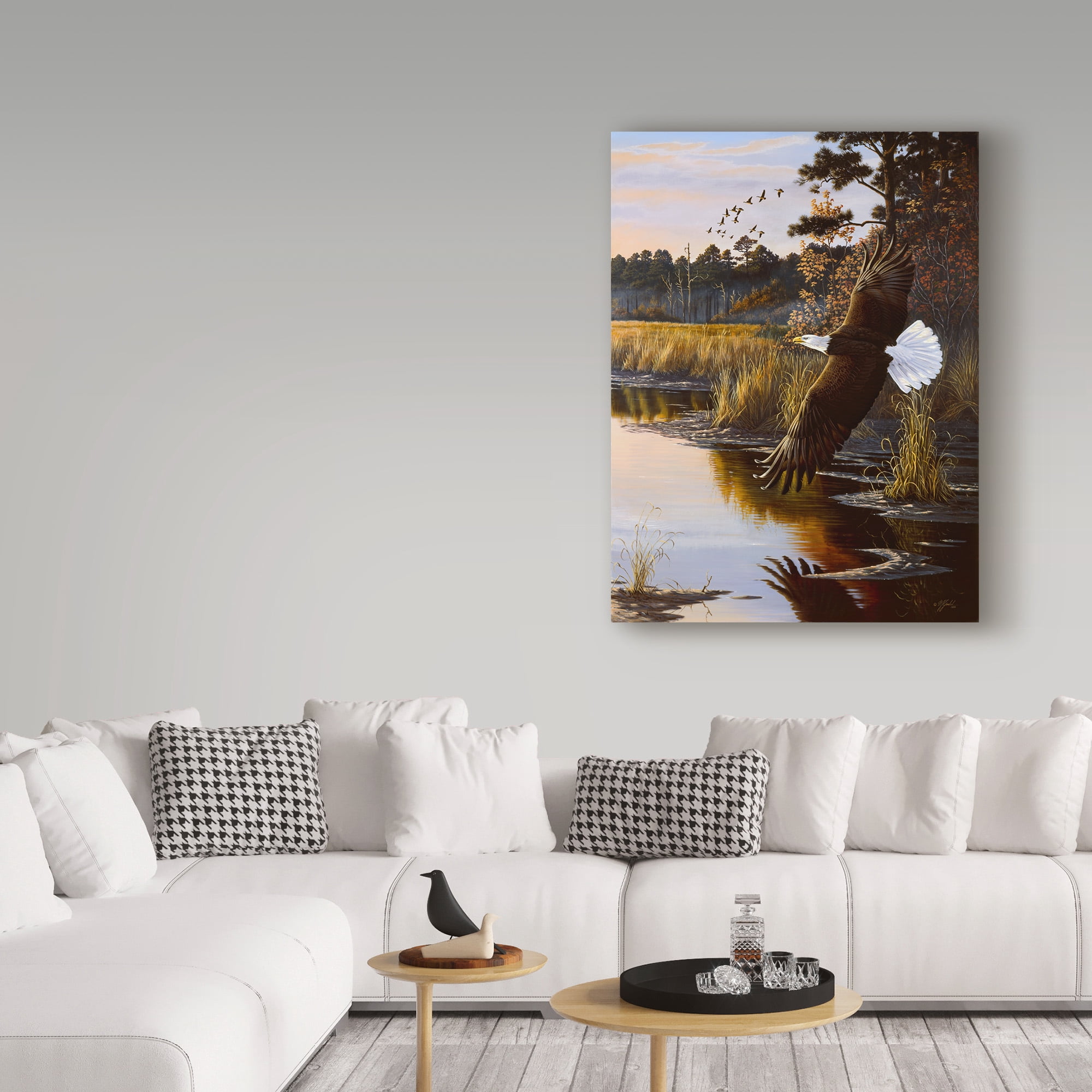 Trademark Fine Art 'Wings Of Autumn Bald Eagle' Canvas Art by Wilhelm Goebel