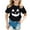 1#Black, variant on Kiijoy Toddler Girls Halloween T-Shirt Cute Pumpkin Short Sleeve Graphic Tee, Sizes 2-3