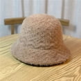 thumbnail image 5 of CoCopeaunts Women Bucket Hat Warm Wool Knitting Basin Hat Autumn Winter Fashionable Plush Fisherman Hat Thickened for Outdoor, 5 of 8