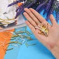 thumbnail image 4 of 220Pack 2x25mm Brass Curved Tube Beads, 1.5mm ID Smooth Noodles Spacer Bead, Light Golden, 4 of 6