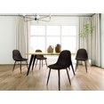 thumbnail image 4 of Homy Casa Modern Rectangular 5-Piece Dining Set for Dining Room, Faux Wood Table with 4 Upholstered Chairs, 4 of 12