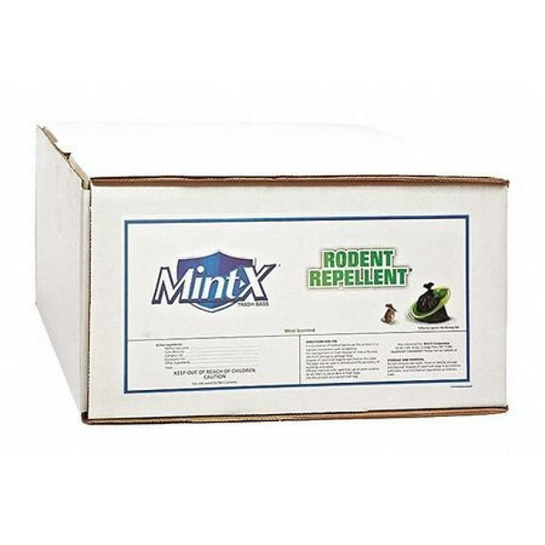 MINTX MX3346XHB Trash Bag, 38 gal., LLDPE, Black, PK100
