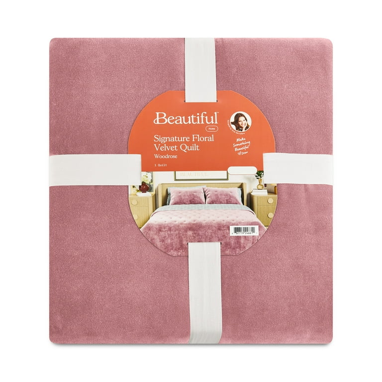 Free Shipping! Beautiful Signature Floral Velvet Reversible