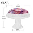 thumbnail image 3 of 4 Pcs Flower Knobs for Kitchen Cabinet Cupboard Dresser Bookcase Drawer Pulls Handles Round Home Decor, 3 of 5