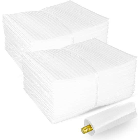 KKFEN-100 Pack 8''x12'' Cushion Foam Pouches, Moving Supplies for Dishes, Packing Foam for Dishes & Cups, Glass Packing Paper and Plate Protectors for Moving Fragile Items (200x300x0.5MM)