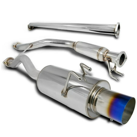 - 2006-2011 honda civic 4dr sedan catback exhaust system burnt tip 06 07 08 09 10 11