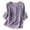 Purple, variant on Women's Embroidered T-Shirt Loose Fit Blouse Linen Vintage Boho Casual Top