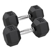 Power Systems 38304 10 lbs Hex Rubber Dumbbell - Set of 2