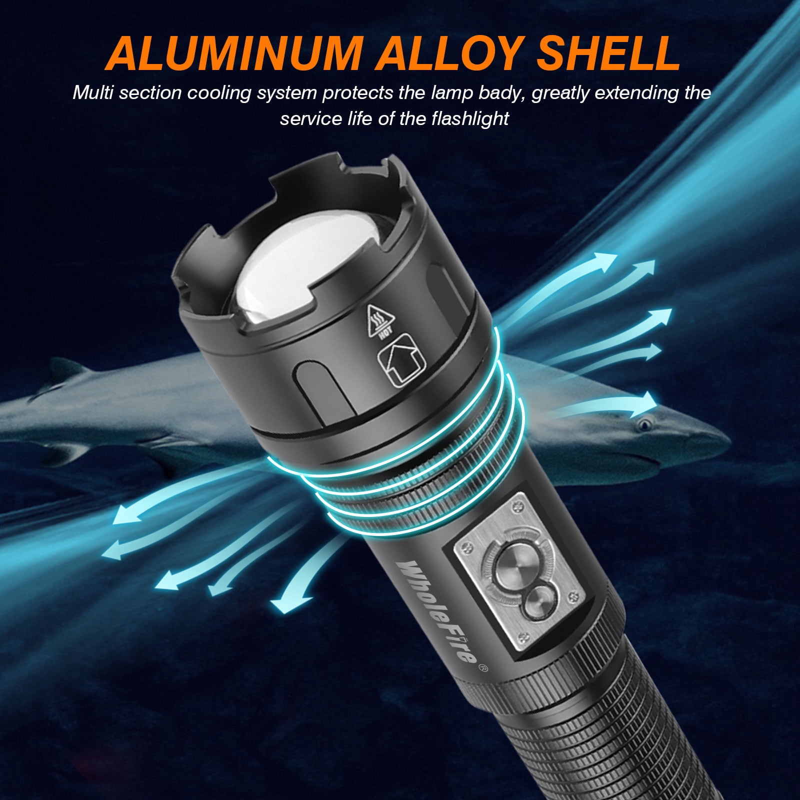 XHP99 LED Rechargeable Flashlights 10 Modeswith COB Light 2 in 1 COB Work Light Flashlights for Outdoor Camping