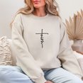 thumbnail image 2 of Christian Embroidery Faith Cross Inspirational Sweatshirt for Men and Women, 2 of 6