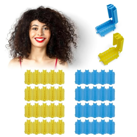 Elitzia 40pcs Curling Clips Hair Rollers for women Curling Rods Hair Curler Perm Hairdressing Styling Tool Perm Rods for Long Hair Barbershop Salon Home Use ETD060