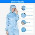 thumbnail image 2 of Norbi Women's Hooded Jumpsuit Dust-proof and Anti-static Workshop Workwear with Zip Front Opening Long Sleeve Solid Color Romper, 2 of 7