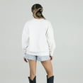 thumbnail image 2 of Women's Gameday Couture White TCU Horned Frogs Oversized Premium Fleece Sweatshirt, 2 of 5
