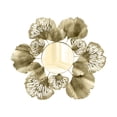thumbnail image 3 of Decoración de pared de metal para el hogar de lujo moderno, espejo de pared, flores, hojas, esculturas de pared de hierro, espejo decorativo BLESIY Arte de pared colgante, 3 of 8