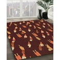 thumbnail image 2 of Ahgly Company Indoor Rectangle Patterned Grapefruit Red Area Rugs, 7' x 10', 2 of 6