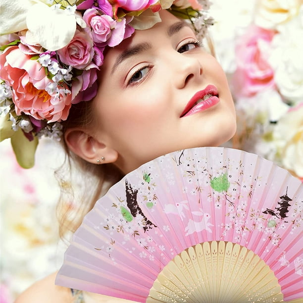 Pink hand on sale fans wedding