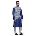 thumbnail image 2 of Atasi Kurta Churidar Uni Pyjama et Ensemble de Veste Nehru Imprimée pour Tenue de Fête pour Hommes, 2 of 3