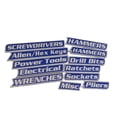 thumbnail image 2 of 12 etiquetas para caja de herramientas, organizadoras de herramientas, etiquetas metálicas reutilizables para cajones y accesorios, ideales para Azul, 2 of 8