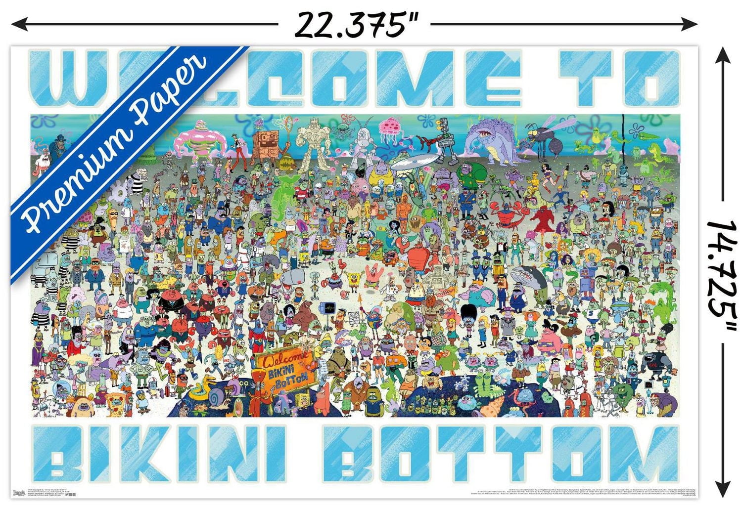 Nickelodeon Spongebob - Every Character Ever 19 Wall Poster