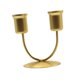 thumbnail image 5 of Candelabro para velas de pilar, soportes decorativos para velas, candelabro de adorno de hierro de 2 brazos para decoración de banquetes de fiesta Oro pequeño Macarena Candelero, 5 of 8
