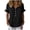 Black——Back to School Outfits for Women, variant on Button Up Shirts for Women Ruffled Short Sleeve V Neck Blouses Summer Casual Going Out Tops Gray 2XL