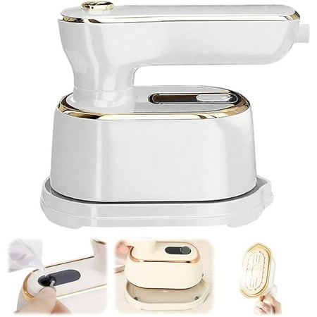 Sakerplus Steam Iron,2025 New 2 in 1 Steamer and Iron,Handheld Portable SteamIron with 100ml Water Tank for Home Dorm Travel (White)