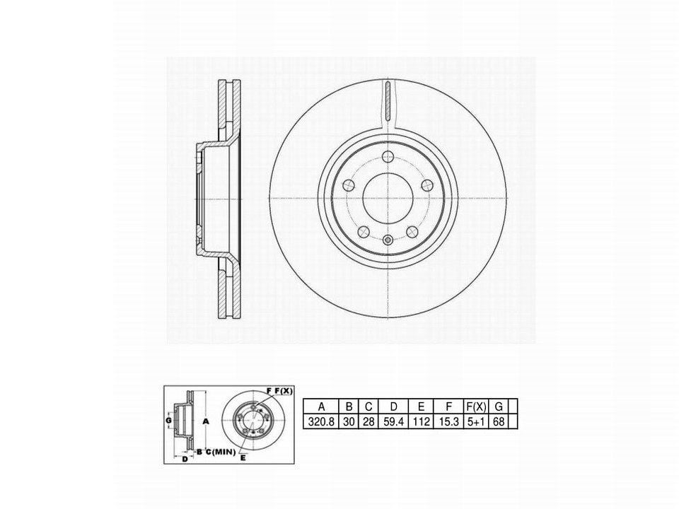 UltraHC Coated High Carbon Brake Rotor, Front UR002535, Audi A6 2011-2005