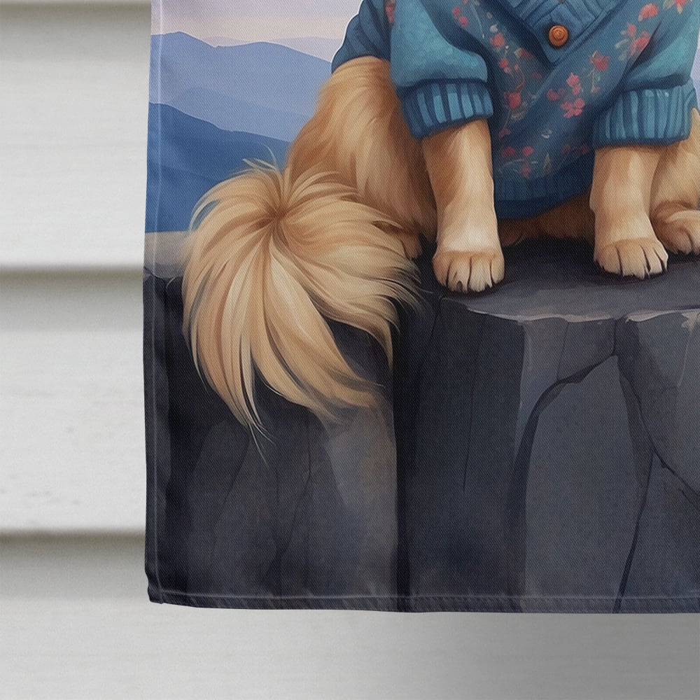 Pekingese Two Hearts House Flag 28 in x 40 in