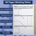 thumbnail image 3 of METEOROCK Meeting Notes Notebook for Work - 7" X 10" Meeting Minutes Notebook for Men Women, Work Notebooks for Note Taking, Stay Organized with Office/Business Meeting Notebook, Meeting Notepad, 3 of 6