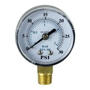 POOL CENTRAL 2.75" (50mm) Side Mount Plastic Cover Pressure Gauge 0-30 PSI
