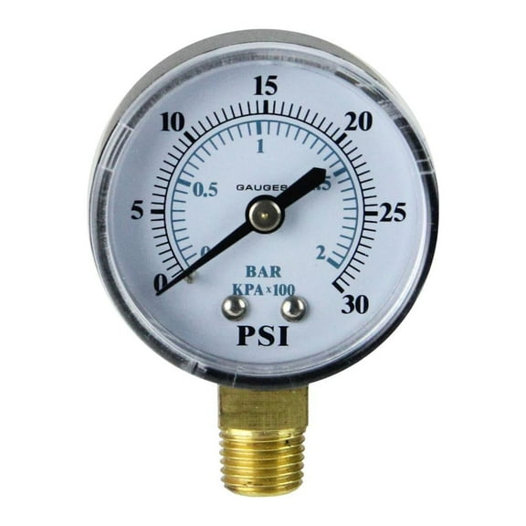 2.75" (50mm) Side Mount Plastic Cover Pressure Gauge 0-30 PSI