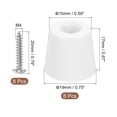 thumbnail image 2 of Uxcell 8Pcs Rubber Bumper Feet, 17mm H x 19mm W Round Pads with Washer & Screws, 2 of 6