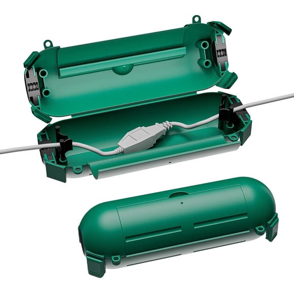 Funda para cable de extensión para exteriores iwillink, impermeable, verde, paquete de 2