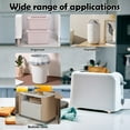 thumbnail image 4 of 16PCS White Self Adhesive Caster Wheels Mini Swivel Wheels Stainless Steel Paste Universal Wheel Heavy Duty 360 Degree Rotation Sticky Pulley for Storage Box Furniture Trash Can, 4 of 7