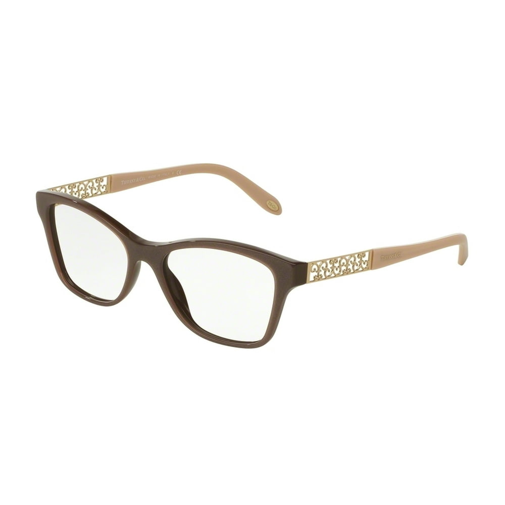 Tiffany Optical 0TF2130 Full Rim Square Womens Eyeglasses Size 52 (Pearl Brown / Clear Lens