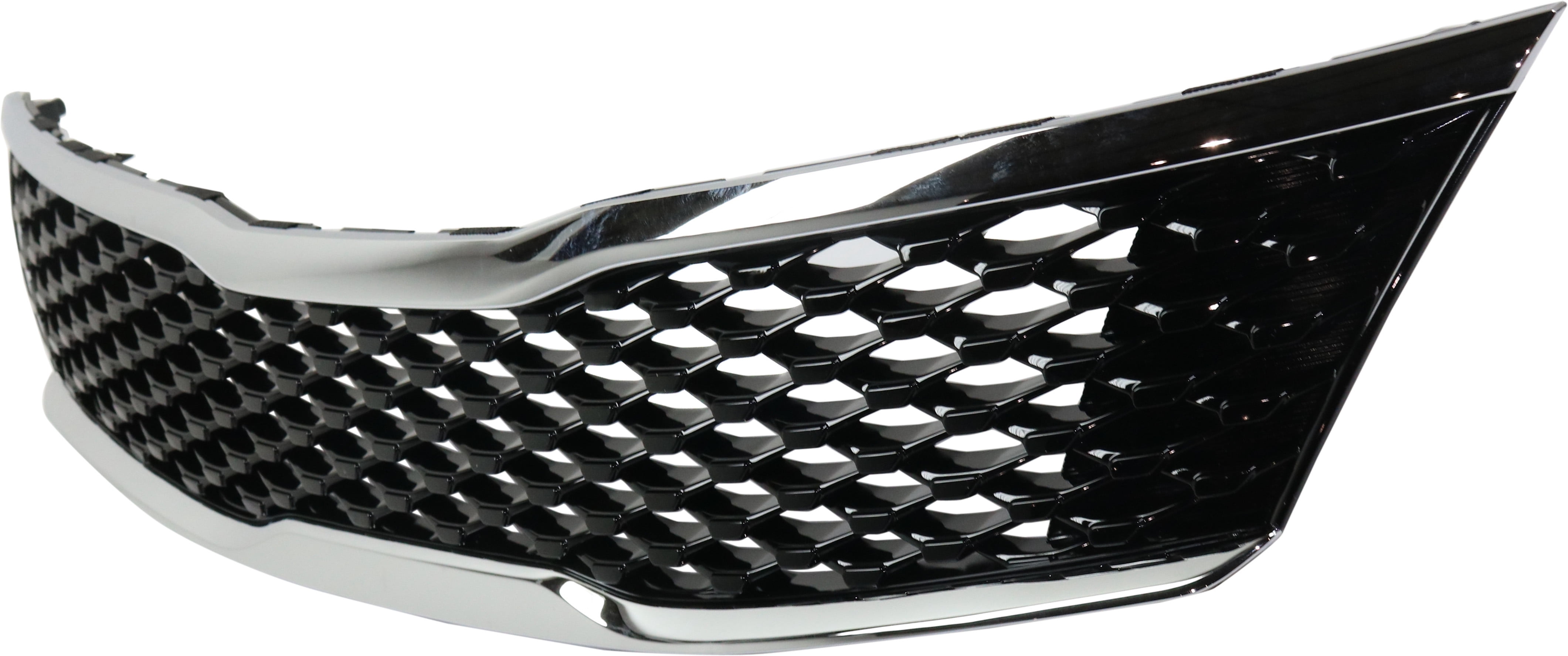 Grille Assembly Compatible With 2016-2018 Kia Optima Painted Black Shell and Insert CAPA Certified