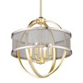 thumbnail image 4 of Golden Lighting 3167-4P OG-PW Colson 4 Light Pendant with Pewter Shade, Olympic Gold, 4 of 4