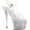 Clear/Silver Multi Glitter, variant on Women's Pleaser Sky 308GF Ankle Strap Sandal