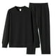 thumbnail image 2 of Ceisia Gift Men's Warm Soft Casual Long Sleeve Round Neck Lounge Homewear Two Piece Outfit Set, 2 of 5