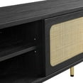 thumbnail image 3 of Media TV Stand Console Table, Black, Wood, Living Room Lounge Cafe Lobby Hospitality Restaurant, Modern Contemporary HB34358, 3 of 9