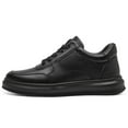 thumbnail image 3 of CMR CHAMARIPA Height Increasing Sneakers - Mens Elevator Shoes - Black Leather Casual Sneakers 6cm / 2.36 Inches, 3 of 7