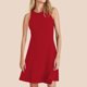 thumbnail image 3 of Vestido de Verano Casual de Mujer de Color Sólido sin Mangas Diseño de Cuello Redondo, Vestido Cómodo de Poliéster Ligero, 3 of 8