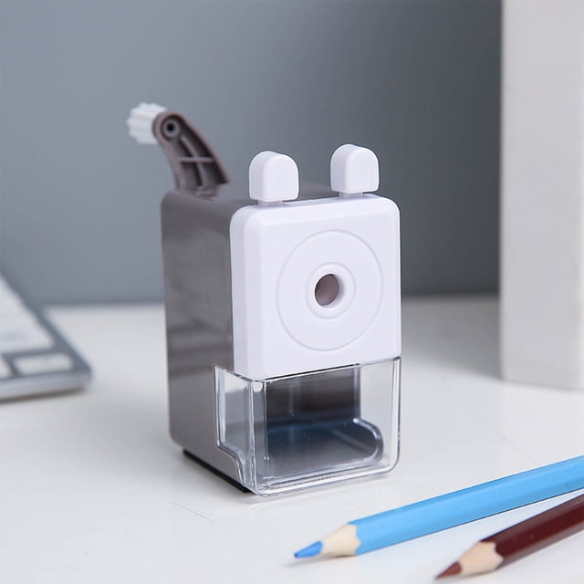 Manual Long Point Pencil Sharpener, Adjustable Self-Feed Sharpener for Art Drawing and Charcoal Pencils, Durable Plastic Design with Easy Clean-Up